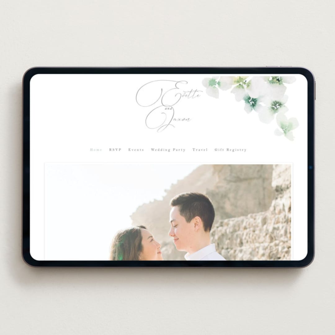"Whispered" - Wedding Website in Springtime by Design Lotus - Desktop Design
