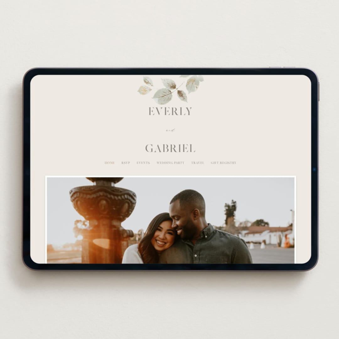 "Sonnet" - Wedding Website in Meadow by Kristie Kern - Desktop Design