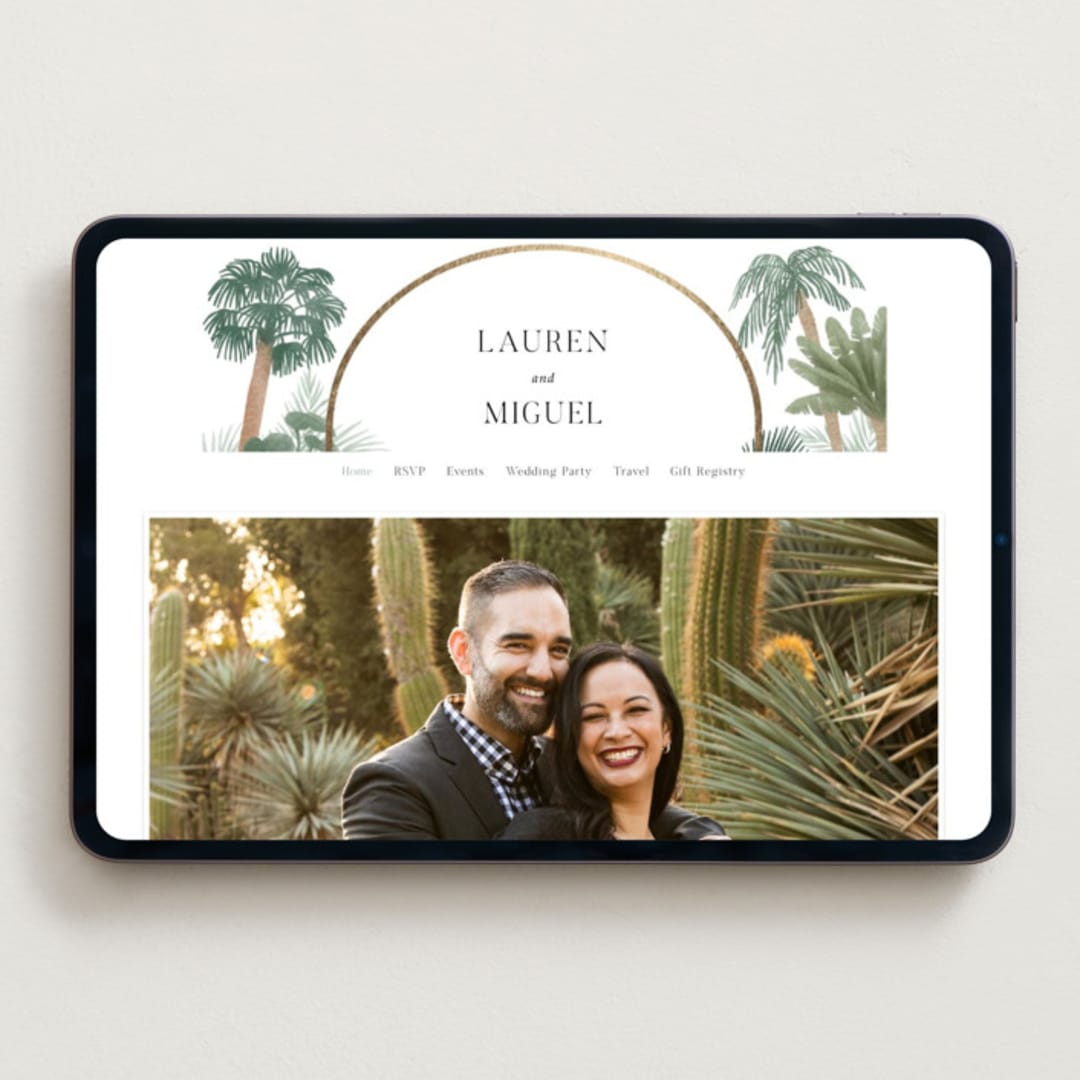 "The Greenhouse" - Wedding Website in Seagreen by Elly - Desktop Design