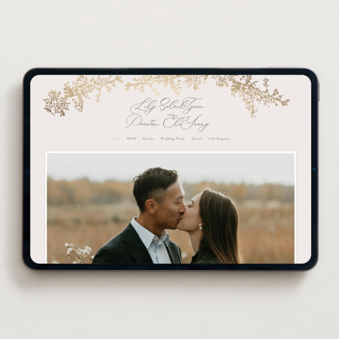"forever and a day" - Wedding Website in Luxe Neutral by Design Lotus - Desktop Design