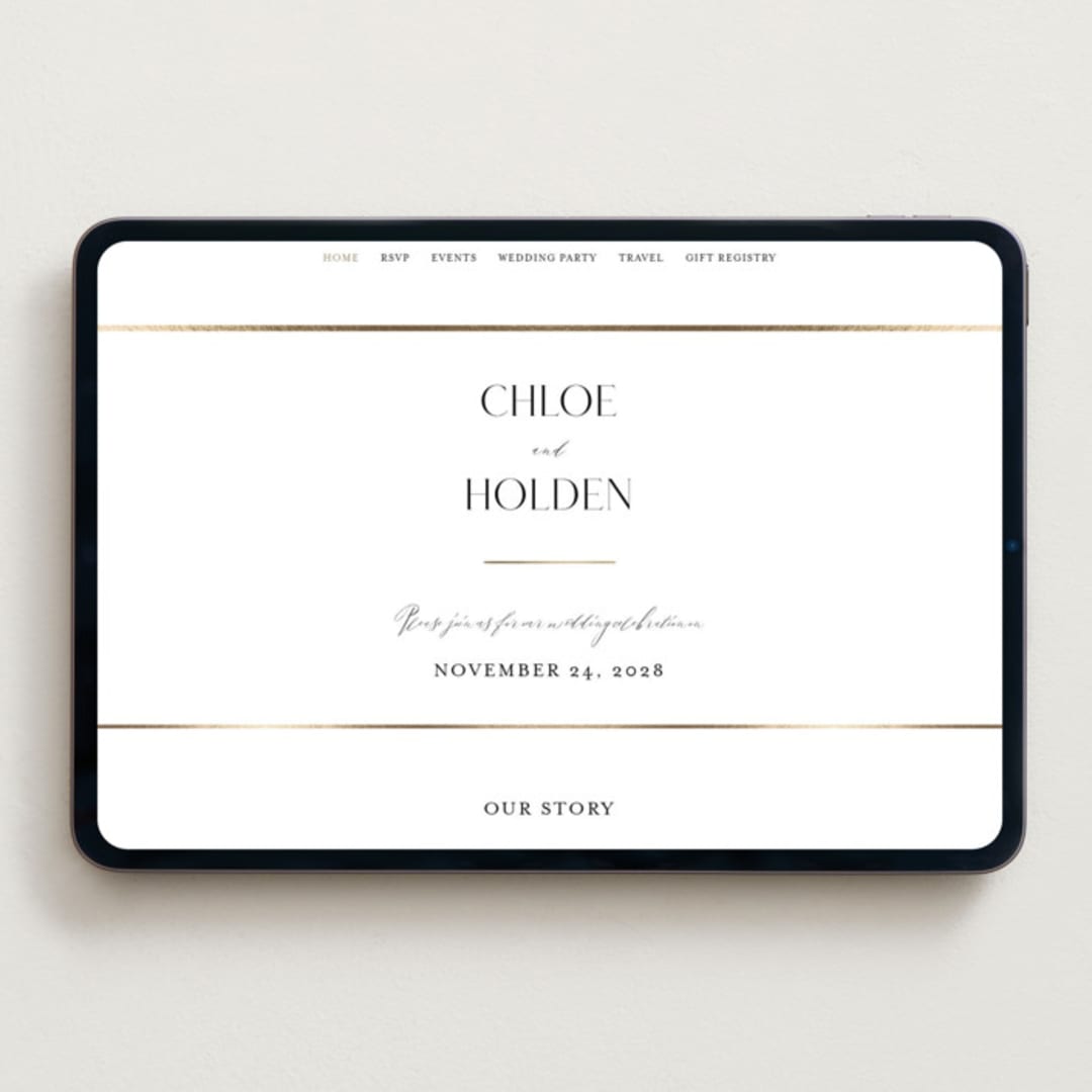 "Idyllic" - Wedding Website in Sugar by Jessica Williams - Desktop Design