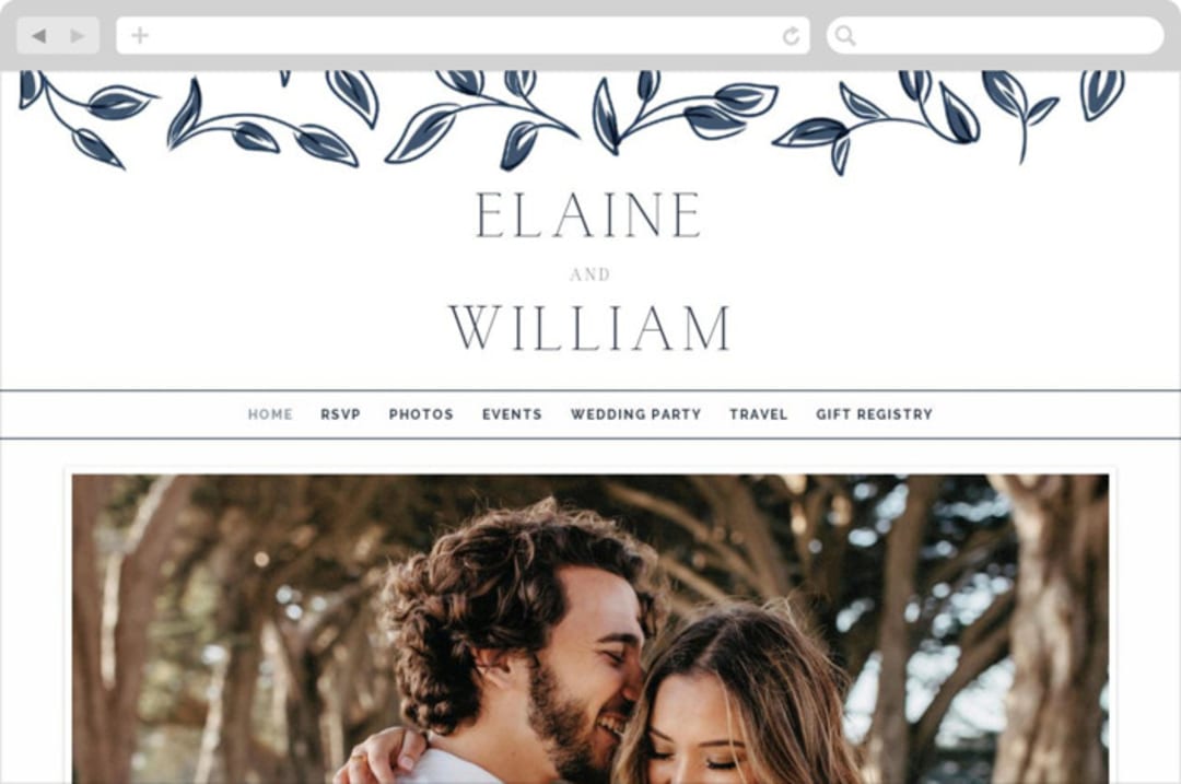 "Forever Intertwined" - Wedding Website in Navy by Lindsay Stetson Thompson - Desktop Design