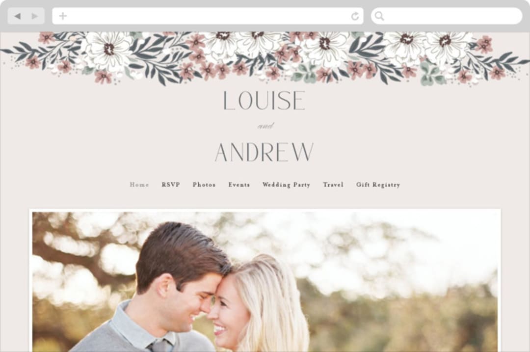 "Illuminated Storybook" - Wedding Website in Linen by Alethea and Ruth - Desktop Design