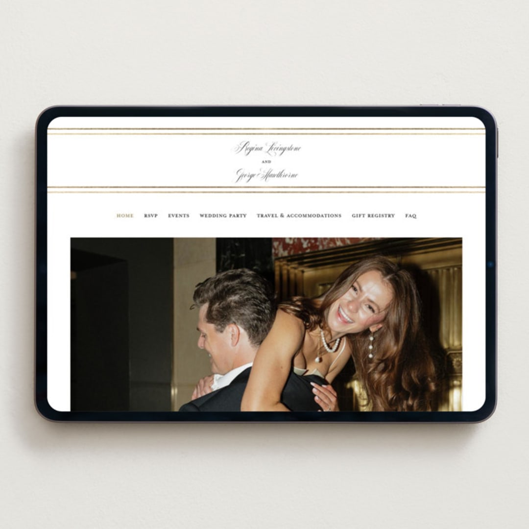 "Elencourt" - Wedding Website in Quartz by Jelena Vuletic - Desktop Design