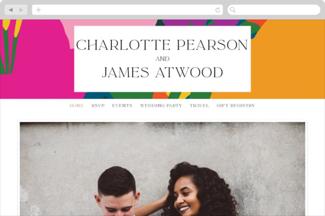 "To the max" - Wedding Website in Garden by Inkblot Design - Desktop Design