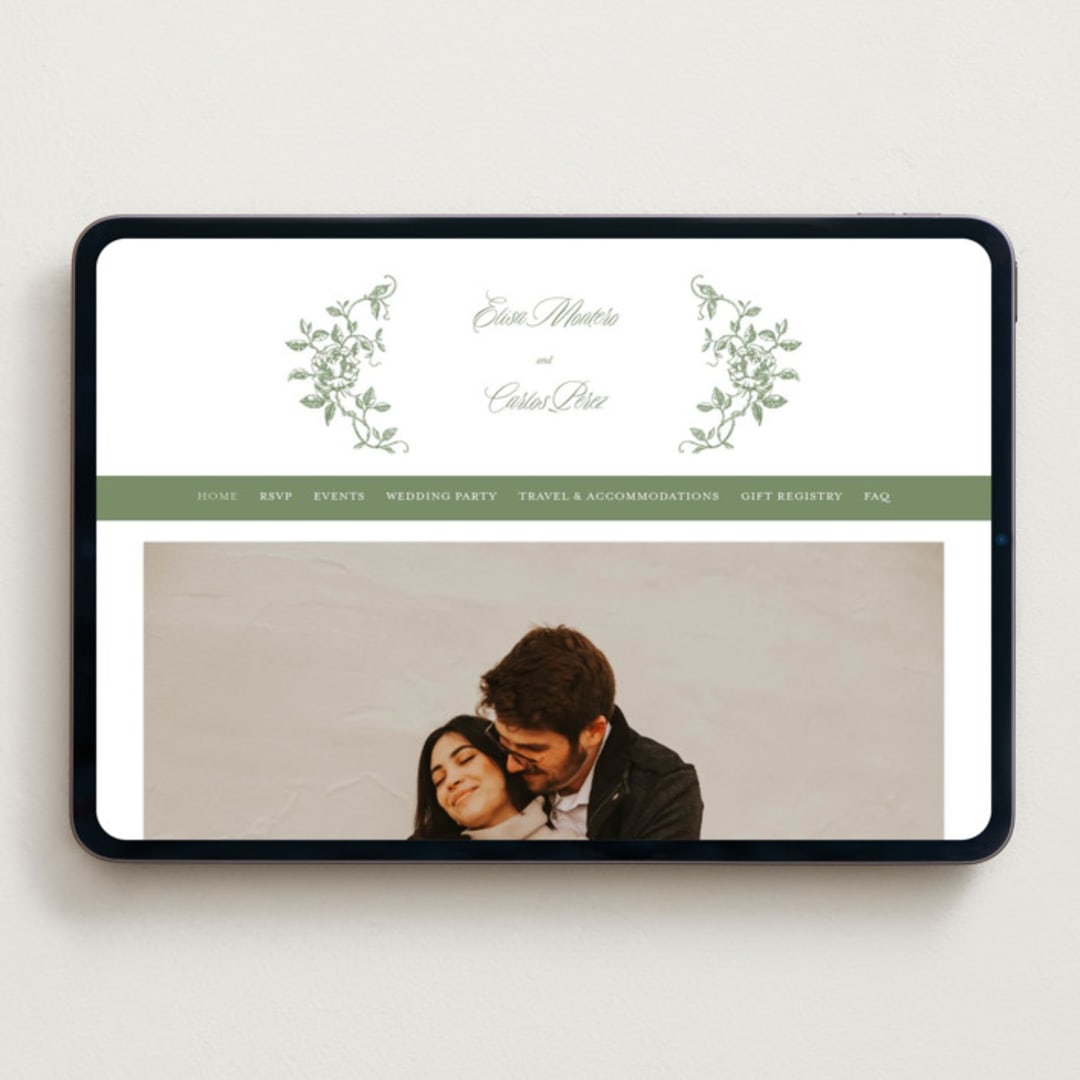 "Vintage Garden" - Wedding Website in Forest by Sherley Ferreira - Desktop Design