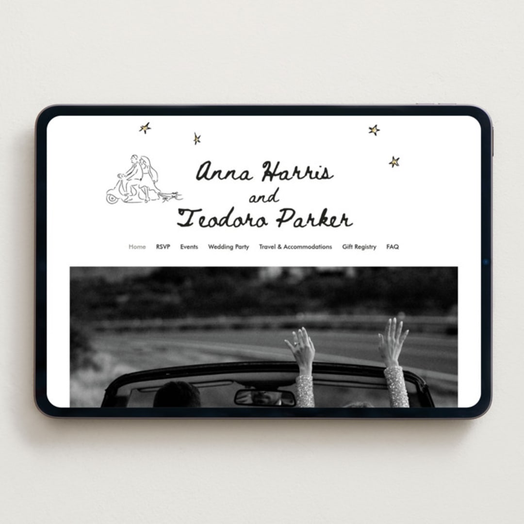 "Amore Mio" - Wedding Website in Nero by Helena Vitto - Desktop Design
