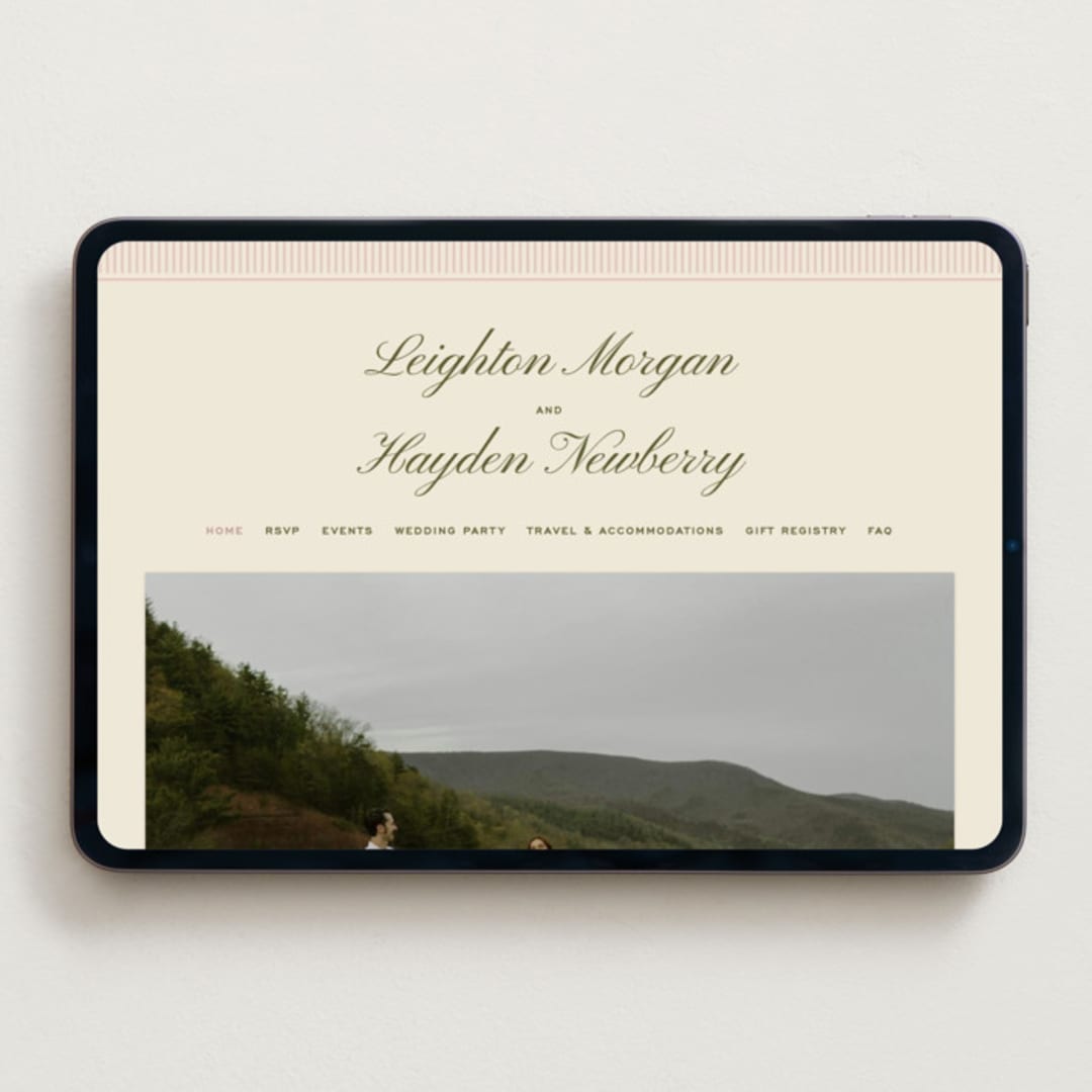 "hayden" - Wedding Website in Blush by Ellen Schlegelmilch - Desktop Design