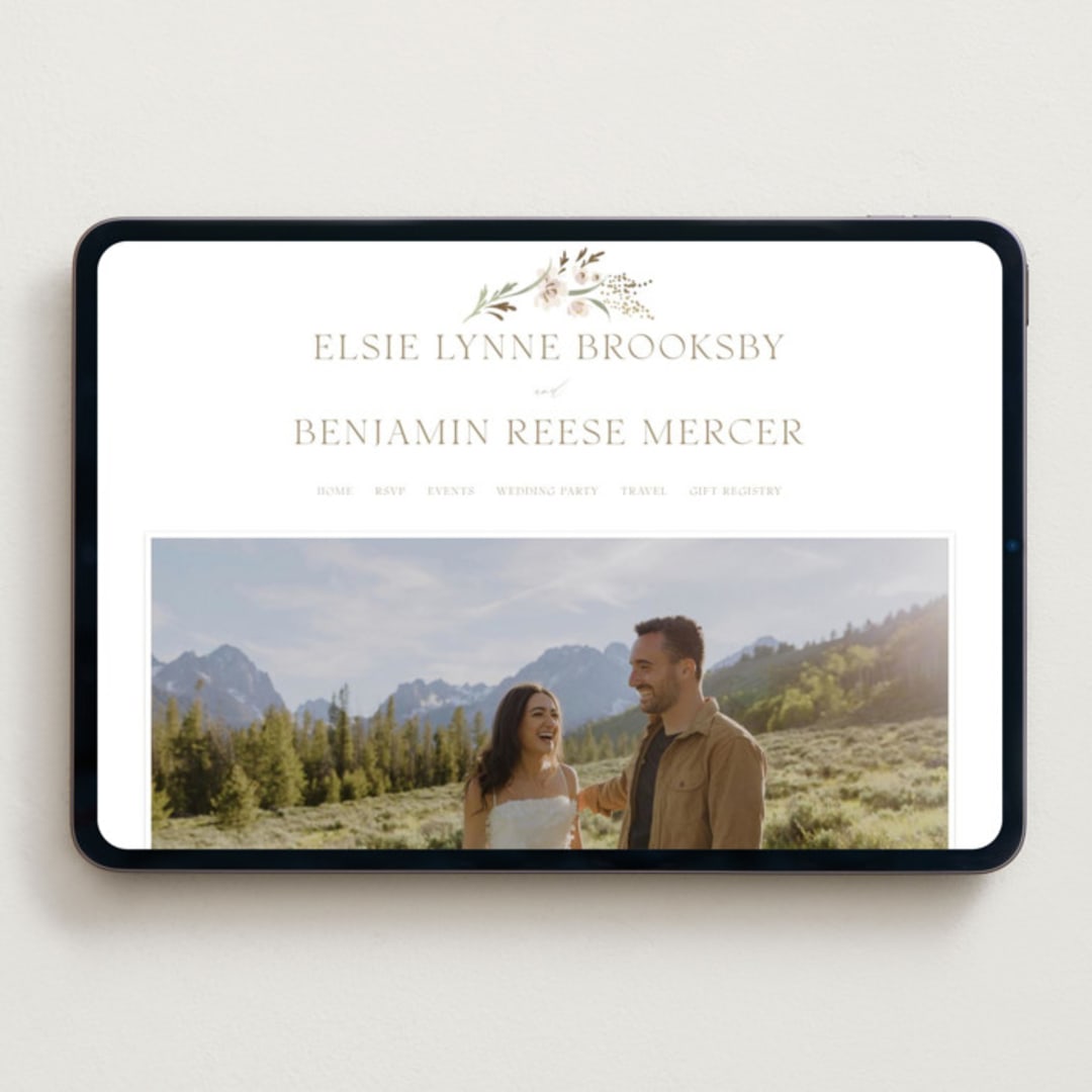 "Meadow" - Wedding Website in Spring Mist by Erin L. Wilson - Desktop Design
