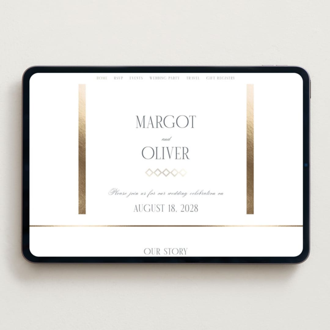 "The Ritz" - Wedding Website in Quartz by Kristie Kern - Desktop Design