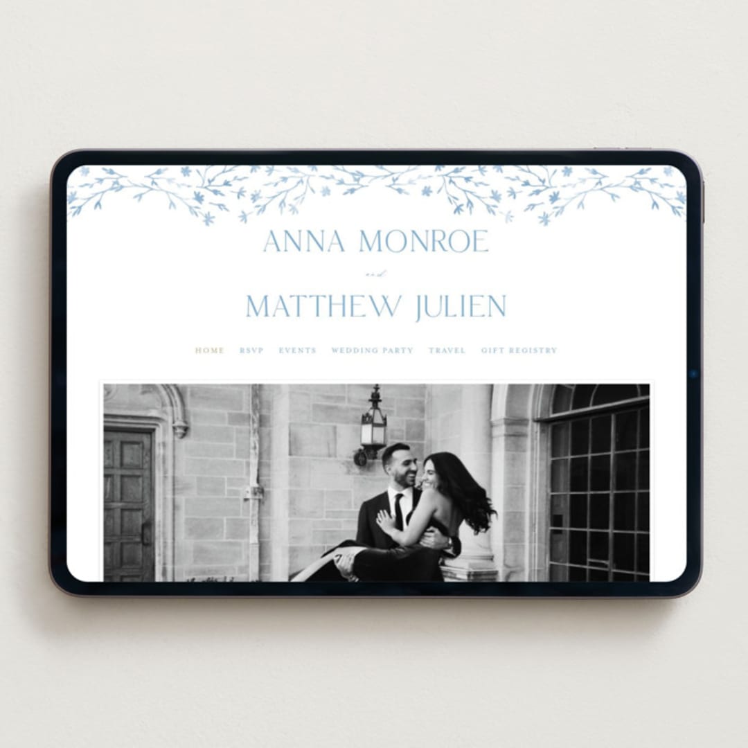 "storybook garden" - Wedding Website in Bluebell by Kristie Kern - Desktop Design