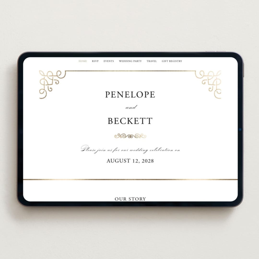 "Intertwined" - Wedding Website in Pearl by Janean Hinger - Desktop Design