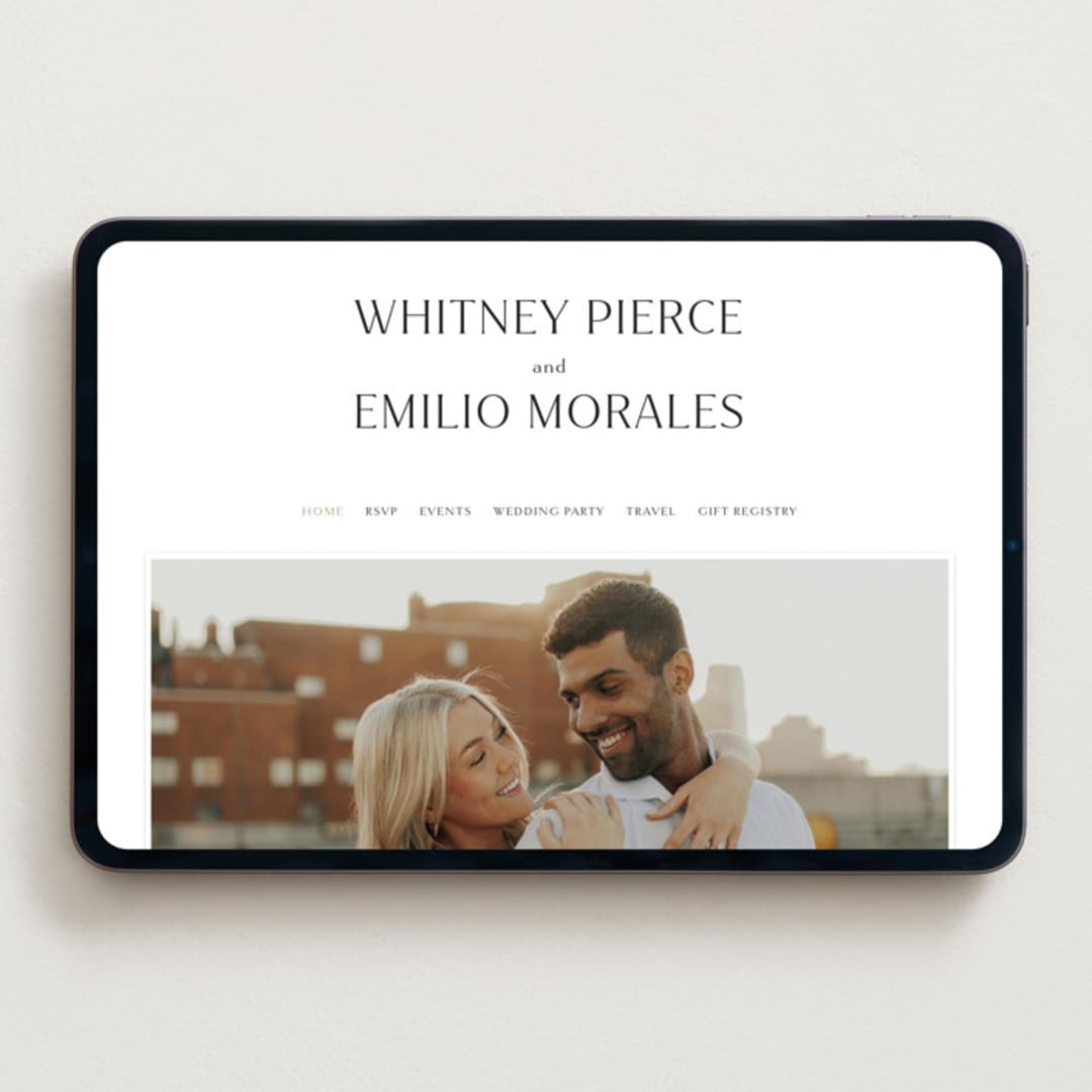 "Arcadia" - Wedding Website in Silk by Kelly Schmidt - Desktop Design