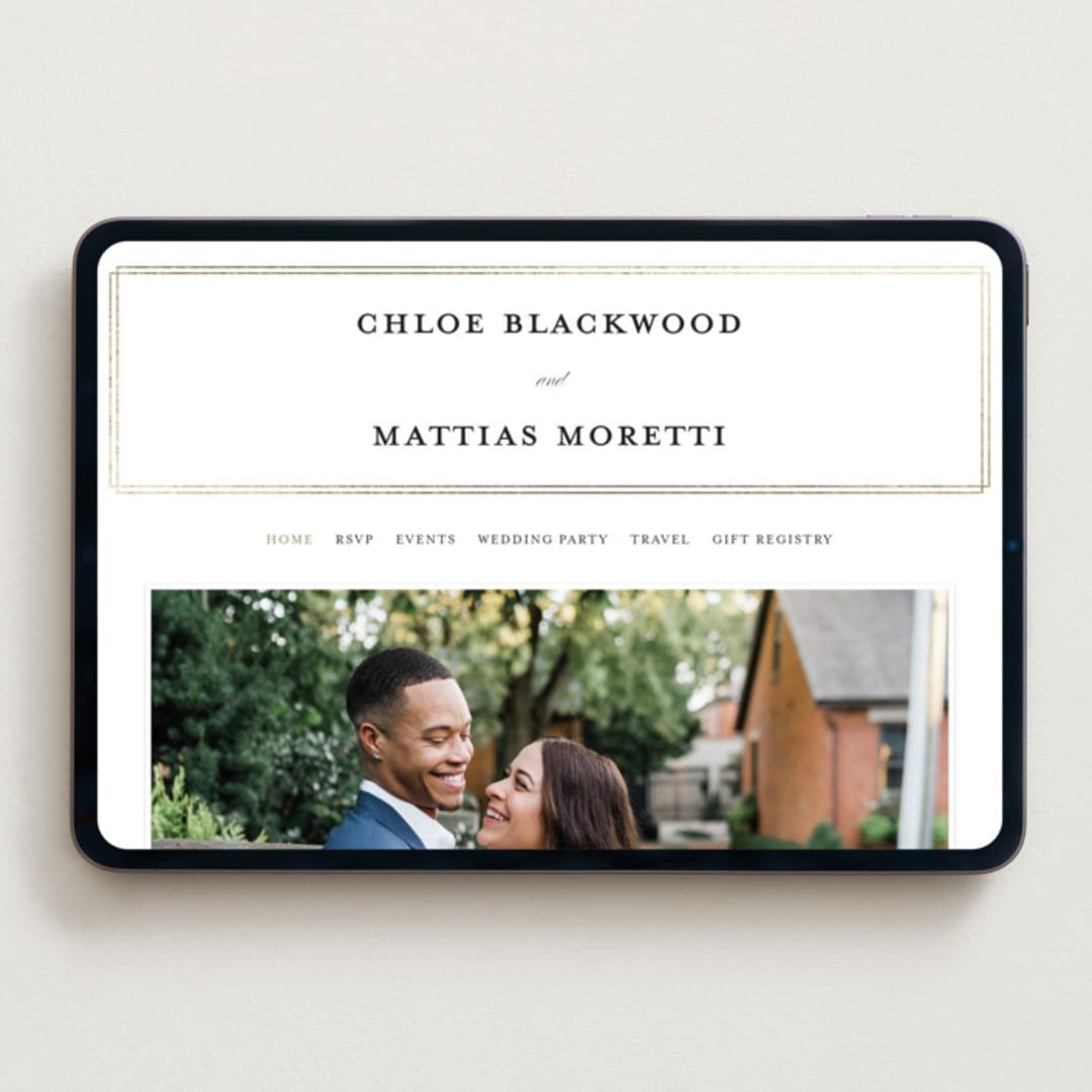 "Timeless" - Wedding Website in Linen by Erica Krystek - Desktop Design