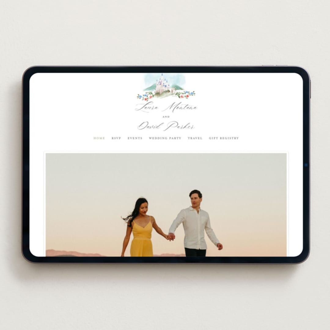 "Disney's Once Upon In a Dream" - Wedding Website in Spring by Petra Kern - Desktop Design