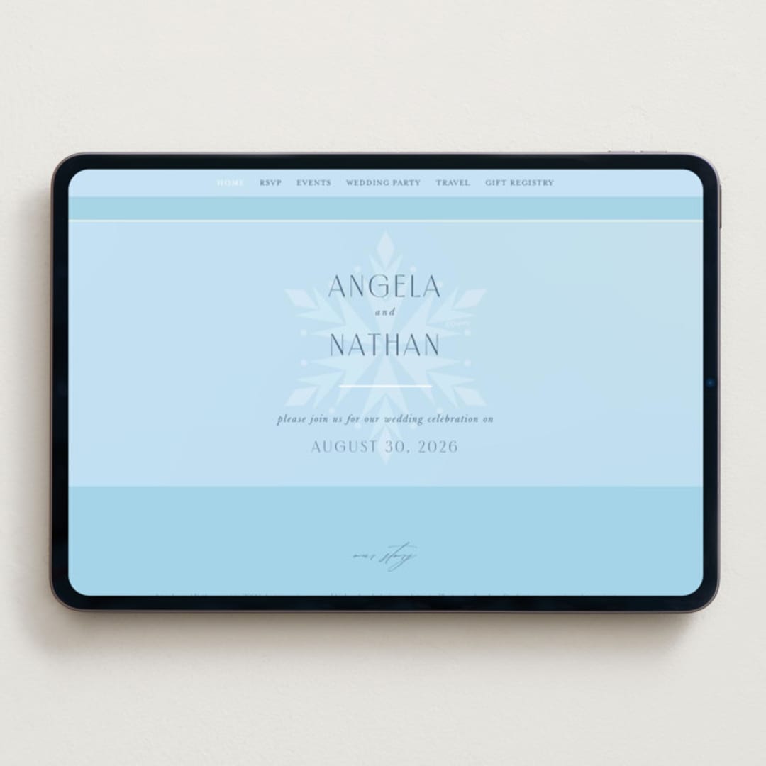 "Disney's Frozen True Love" - Wedding Website in Frozen by Lori Wemple - Desktop Design
