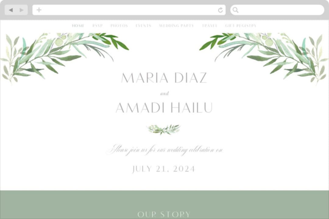 "I do" - Wedding Website in Fern by Creo Study - Desktop Design