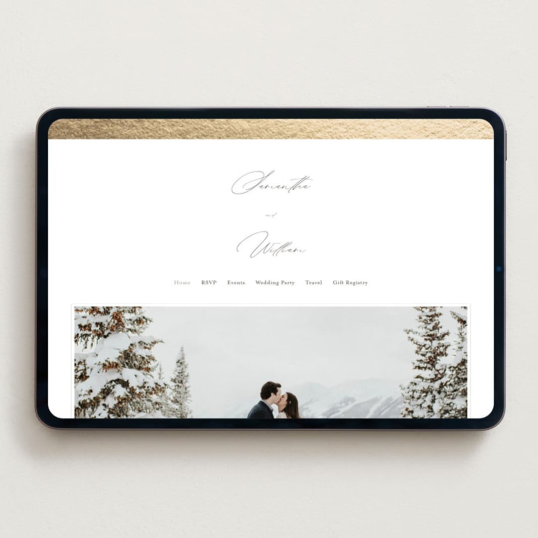 "Surround" - Wedding Website in Cloud by Nicole Walsh - Desktop Design
