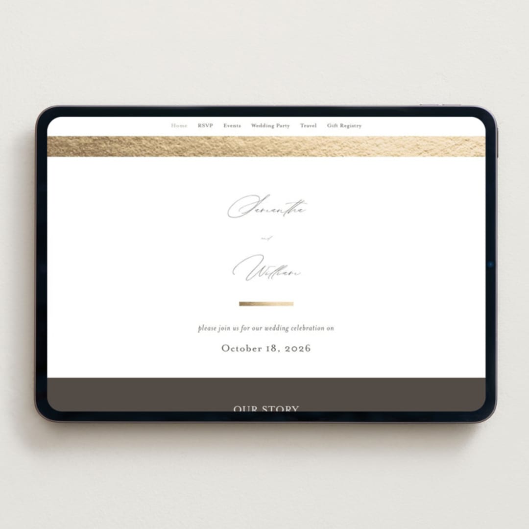 "Surround" - Wedding Website in Cloud by Nicole Walsh - Desktop Design