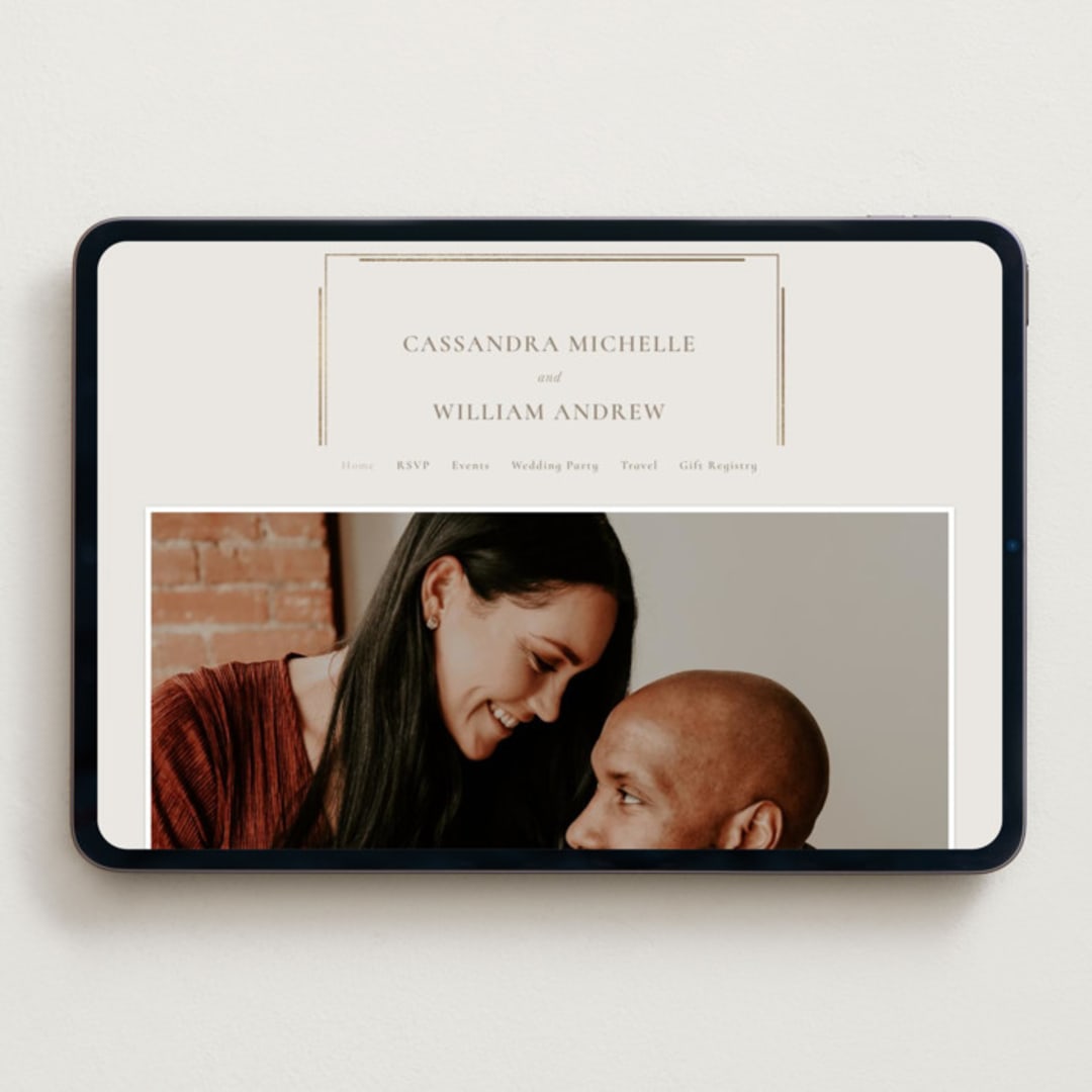 "Illusion" - Wedding Website in Sand by Jackie Mangiolino - Desktop Design