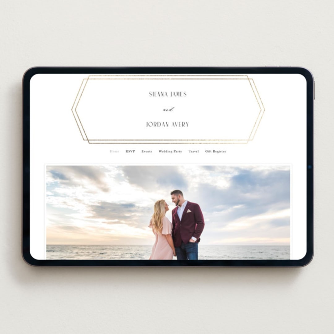 "Formally" - Wedding Website in Cloud by Carly Reed Walker - Desktop Design