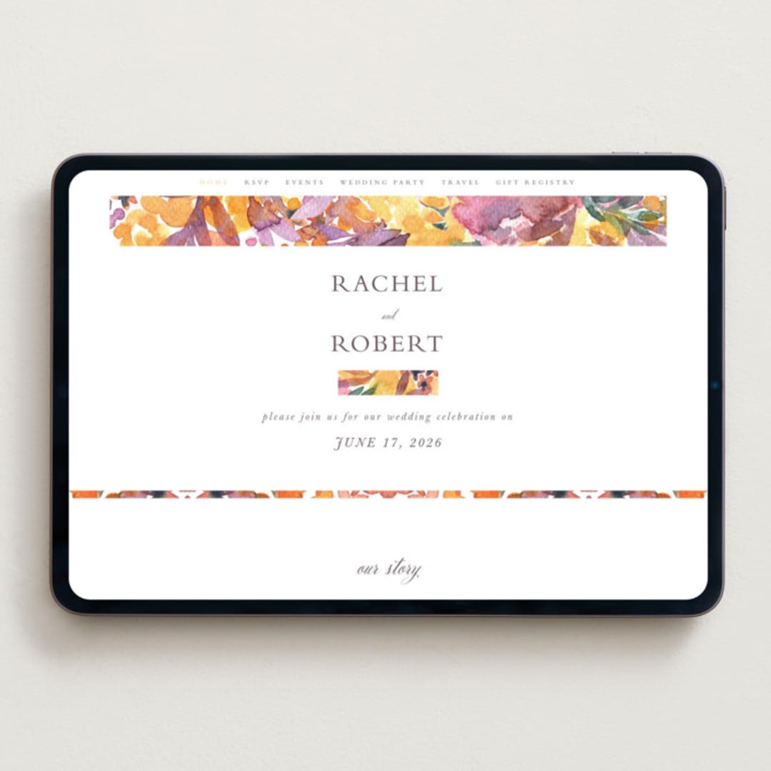 "Autumn flowers" - Wedding Website in Amber by Alexandra Dzh - Desktop Design