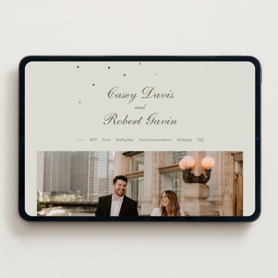 "Pearls" - Wedding Website in Fog by Baumbirdy - Desktop Design