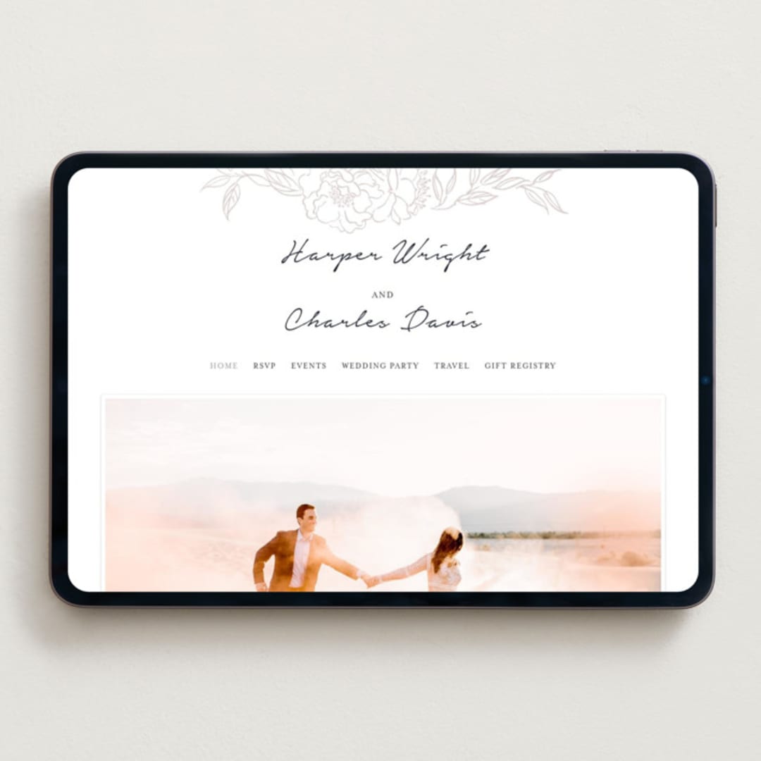 "my dearest" - Wedding Website in Soft Black by Qing Ji - Desktop Design
