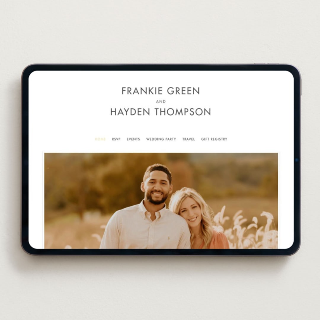 "Colorfield" - Wedding Website in Buttercup by Snow and Ivy - Desktop Design