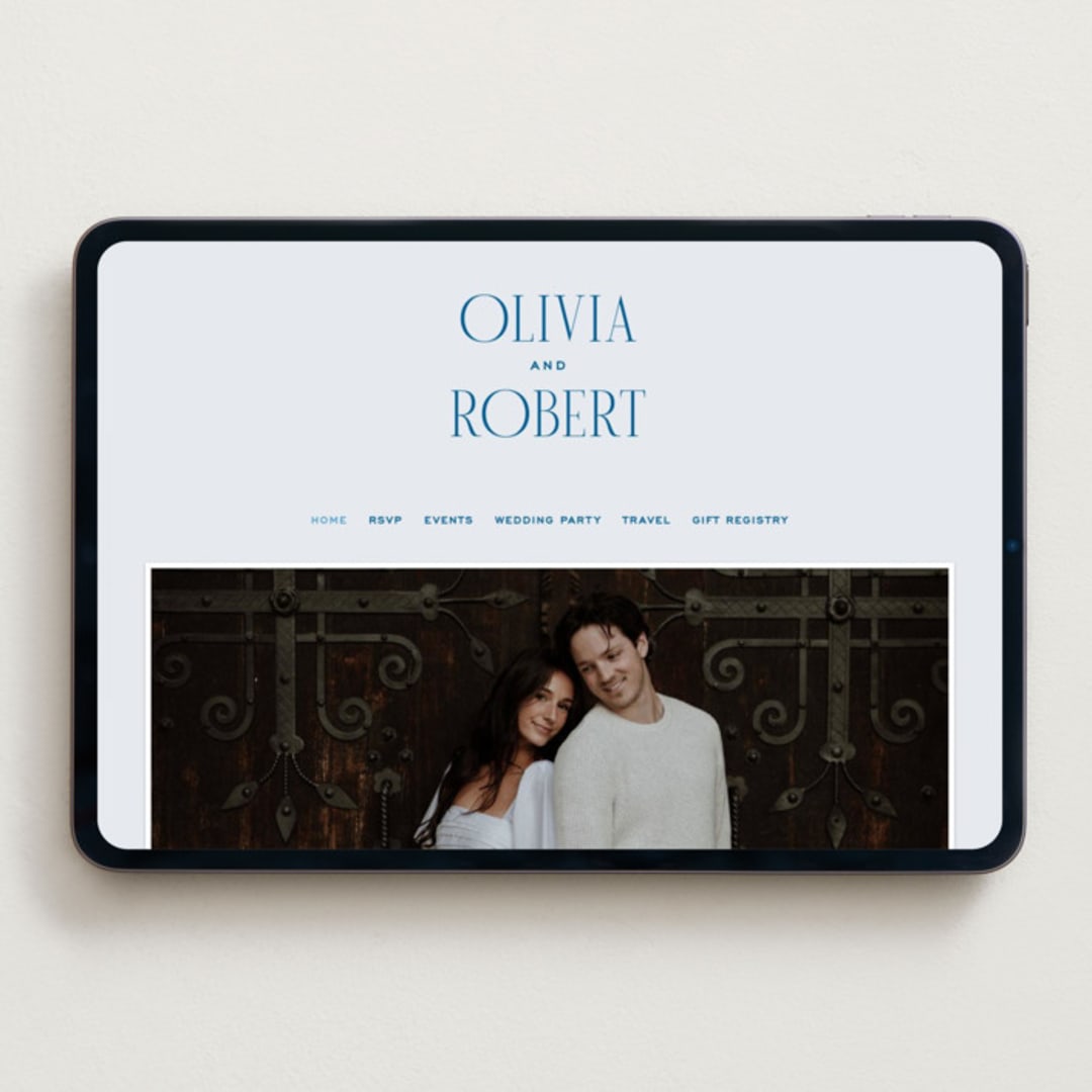 "Riviera" - Wedding Website in Ocean by Kelly Schmidt - Desktop Design