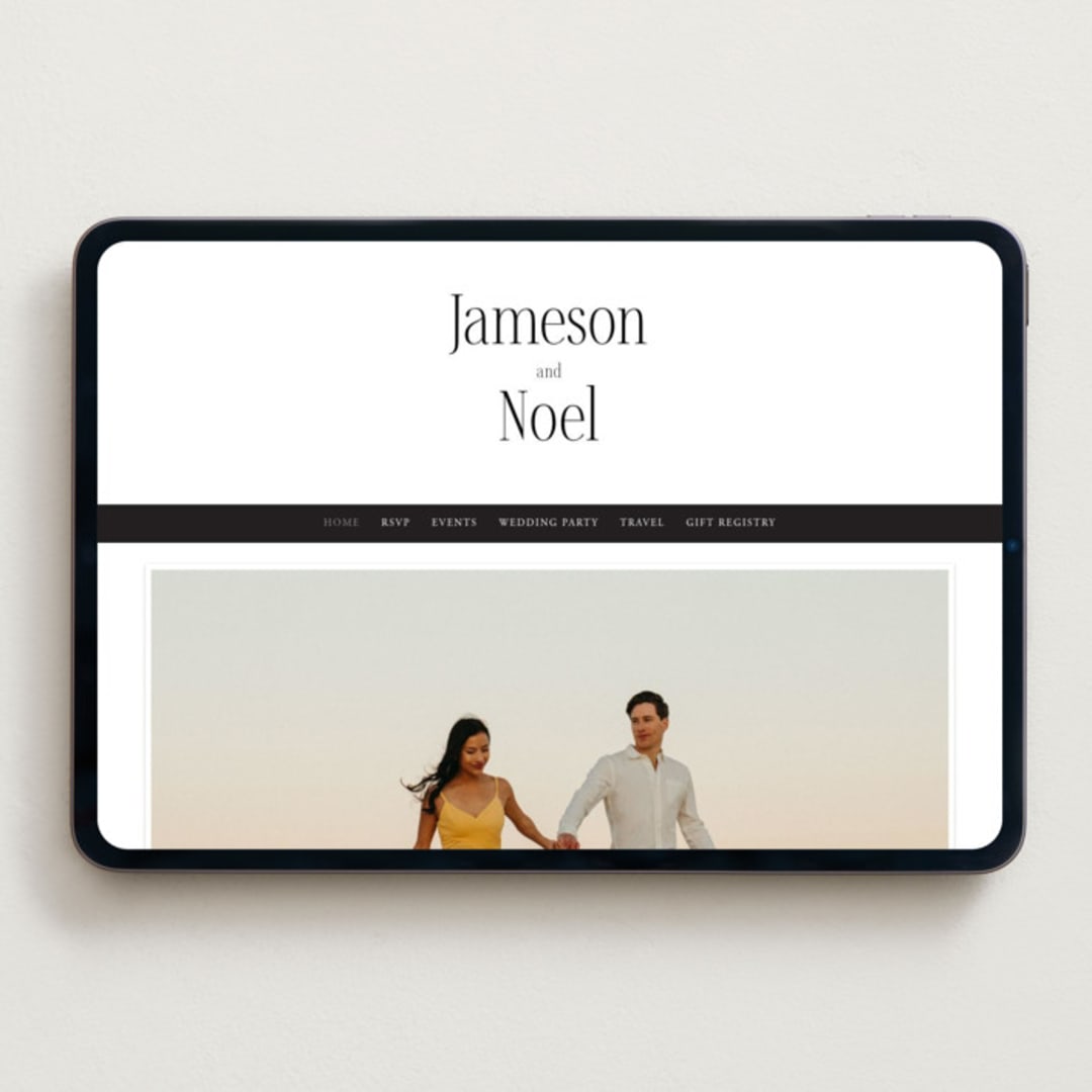 "Modern Space" - Wedding Website in Cloud by Ashlee Townsend - Desktop Design