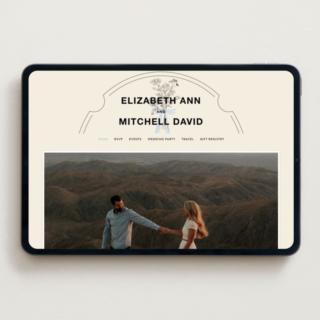 "Sealed" - Wedding Website in Daisy by Baumbirdy - Desktop Design