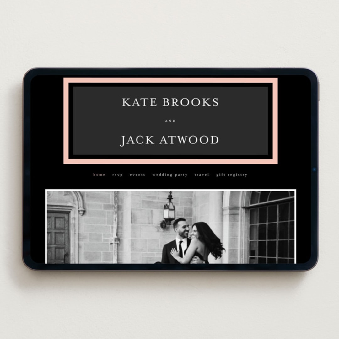 "Elance" - Wedding Website in Onyx by Eric Clegg - Desktop Design