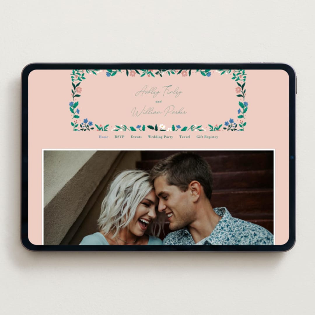 "Le Jardin" - Wedding Website in Petal by Elly - Desktop Design