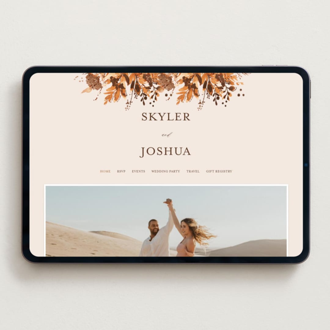 "Wedding in Aspen" - Wedding Website in Rust by Chris Griffith - Desktop Design
