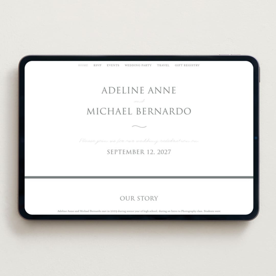"Au Jardin" - Wedding Website in Opal by Rochelle Renee - Desktop Design