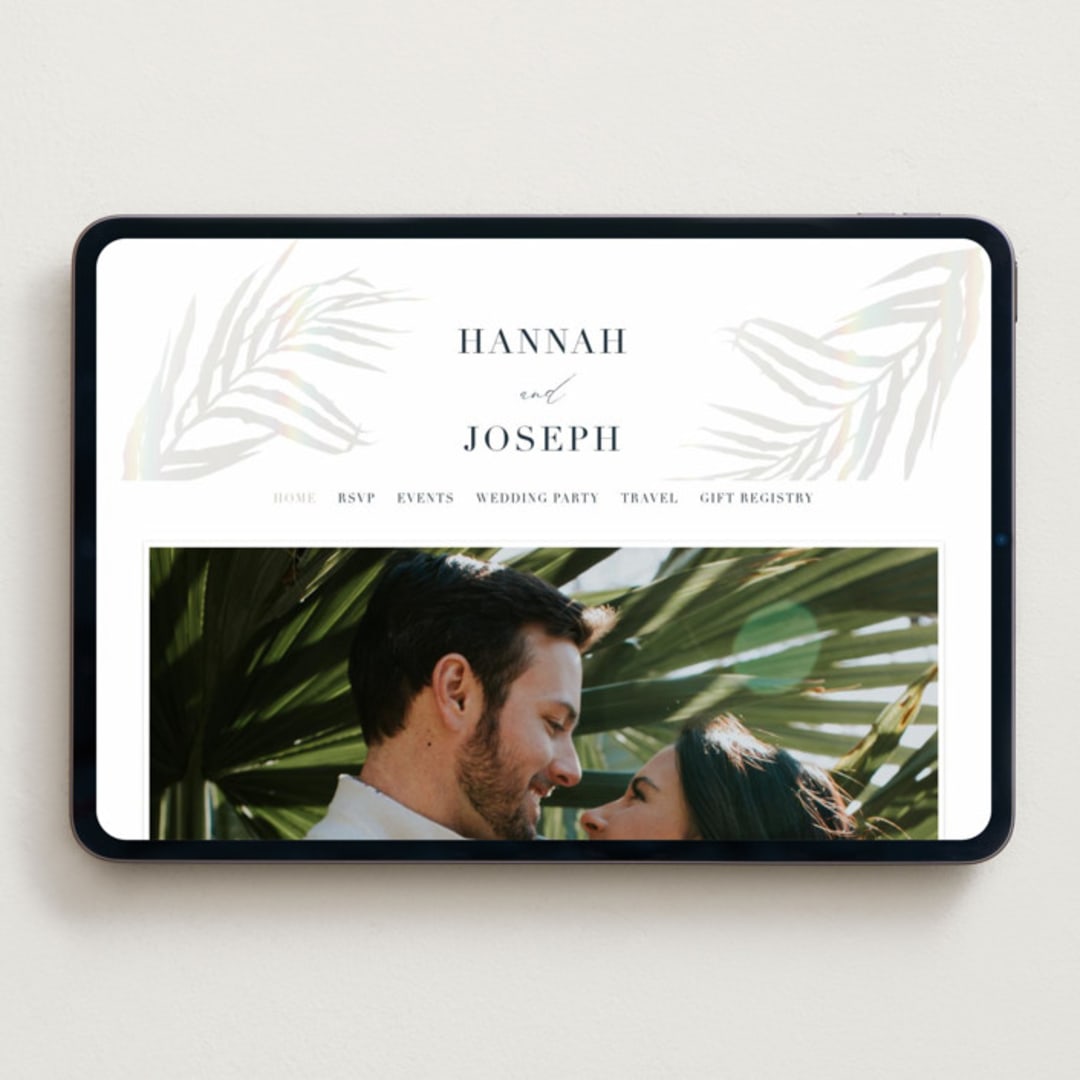 "Pristine" - Wedding Website in Pearl by Robin Ott - Desktop Design