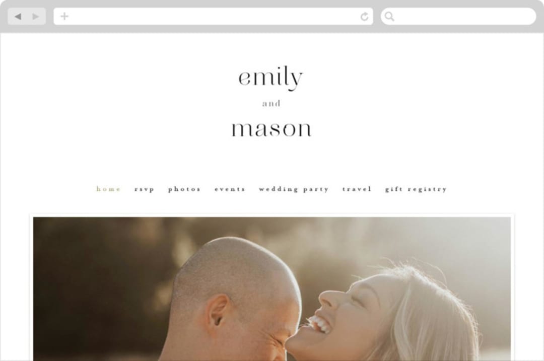 "We Walk Together" - Wedding Website in Evergreen by Petra Kern - Desktop Design