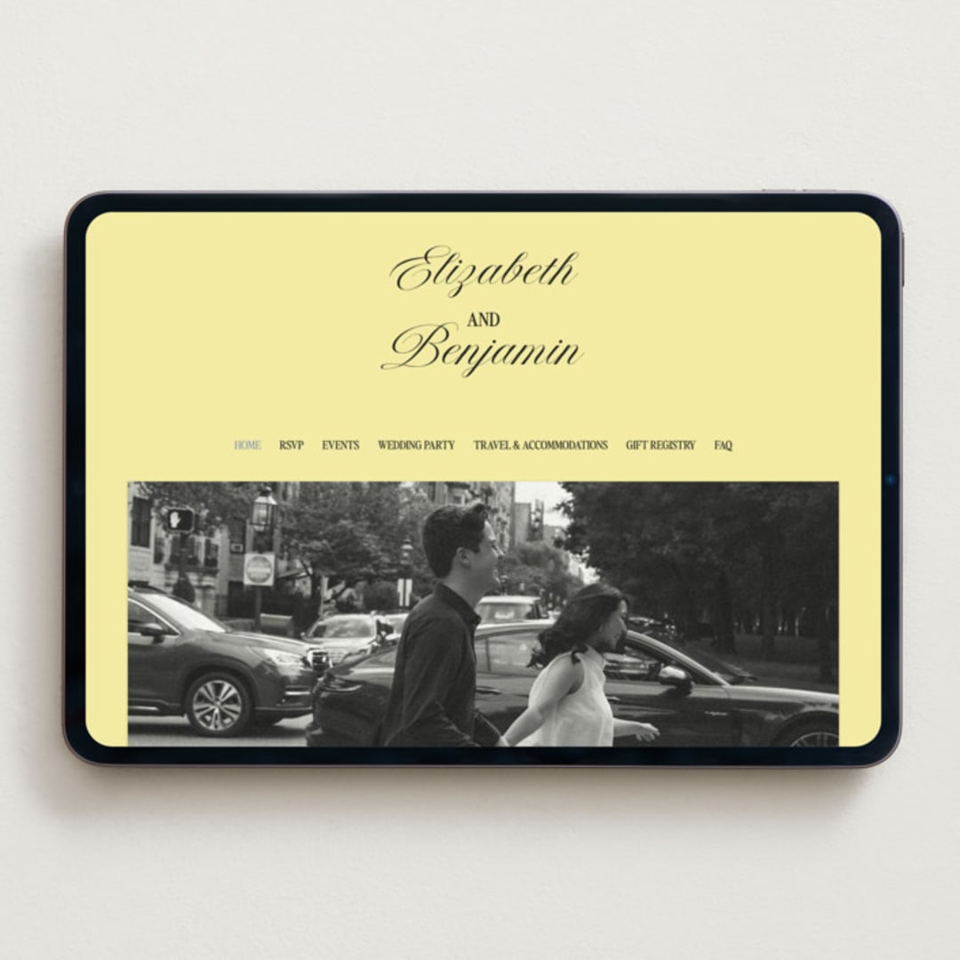 "The Eternal" - Wedding Website in Butter by Helena Vitto - Desktop Design