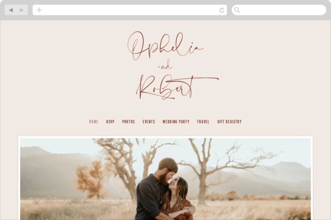 "Millennial" - Wedding Website in Rose by Hooray Creative - Desktop Design