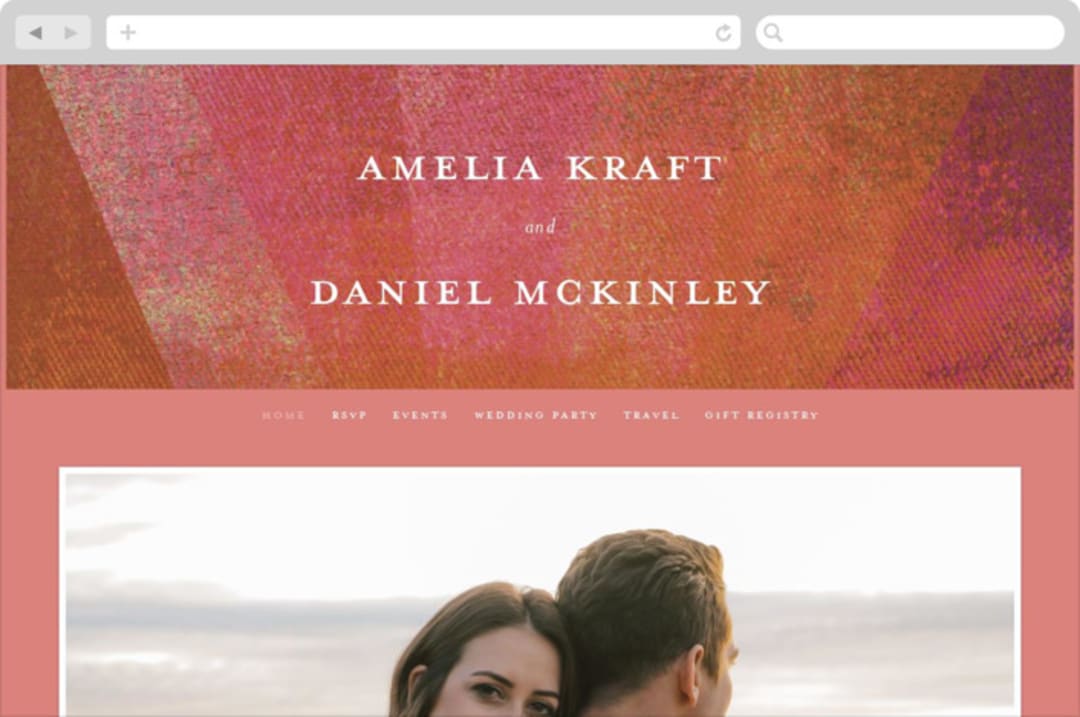 "Radiance" - Wedding Website in Kantha by Heather Cairl - Desktop Design