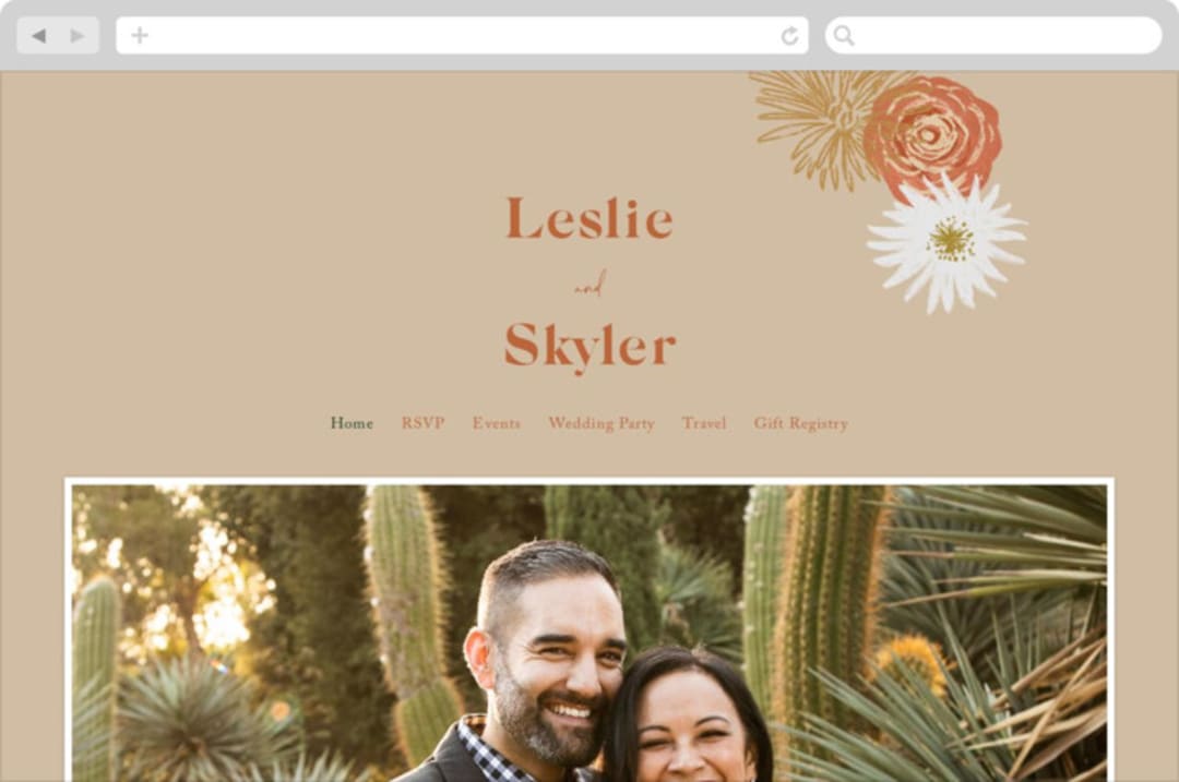 "boho desert" - Wedding Website in Sand by Cass Loh - Desktop Design