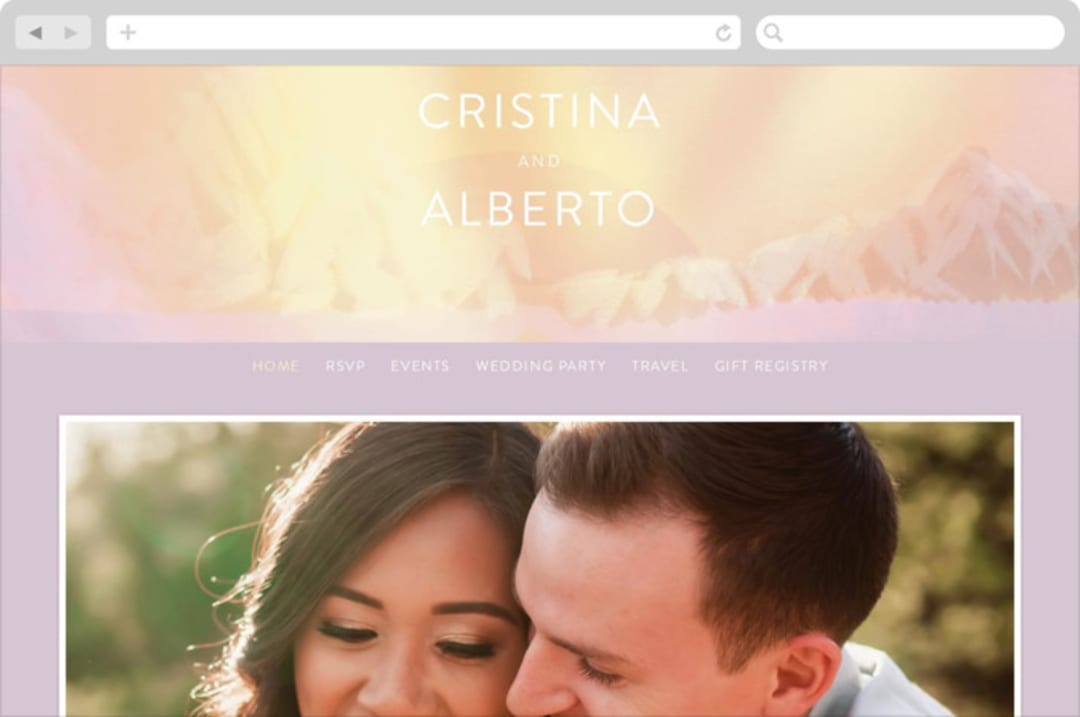 "Amanecer" - Wedding Website in Dawn by Tamara Hilje - Desktop Design