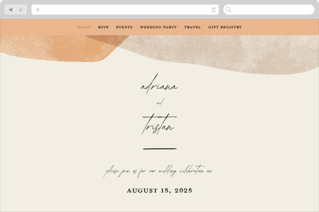 "leaf contour" - Wedding Website in Natural by Susan Zinader - Desktop Design