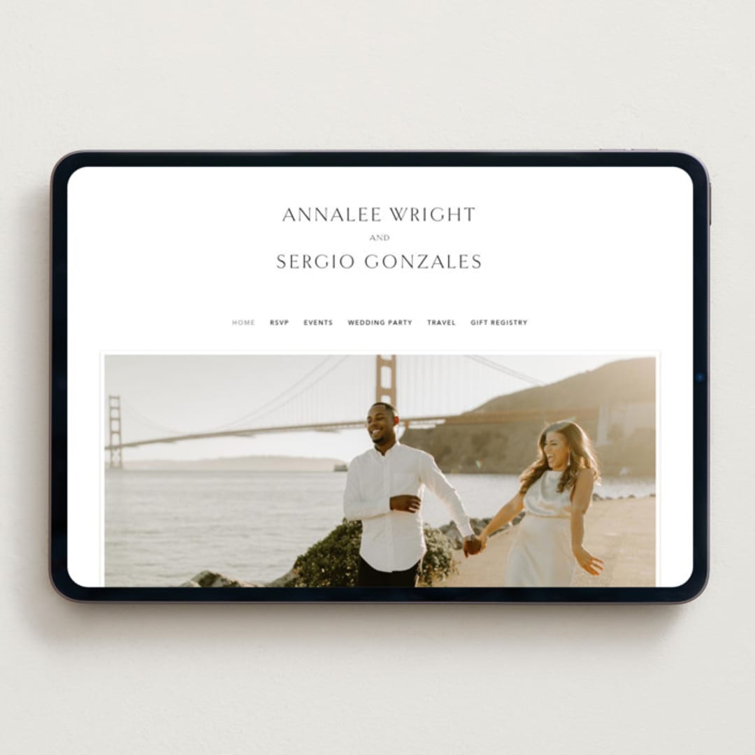 "Rhythmic" - Wedding Website in Simply White by Jennifer Postorino - Desktop Design