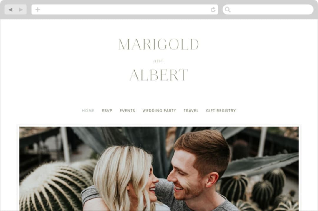 "botanica" - Wedding Website in Jungle by Morgan Kendall - Desktop Design