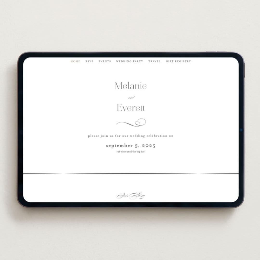 "Pearl" - Wedding Website in Chantilly by Jessica Williams - Desktop Design