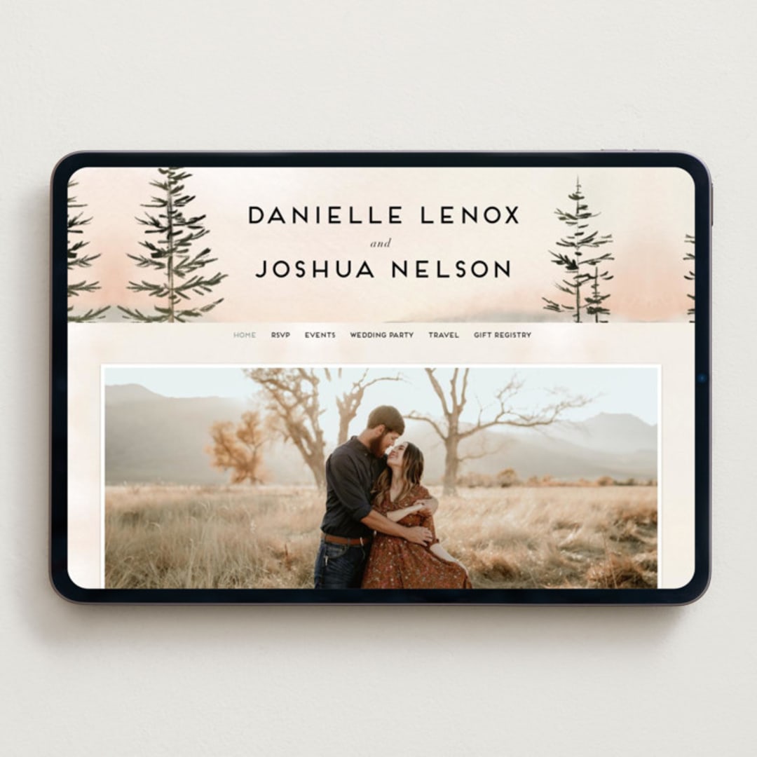 "Every Single Dawn With You" - Wedding Website in Forest by Petra Kern - Desktop Design