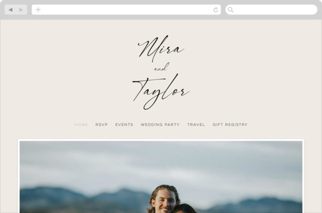 "Modernline" - Wedding Website in Cotton by April Astudillo - Desktop Design