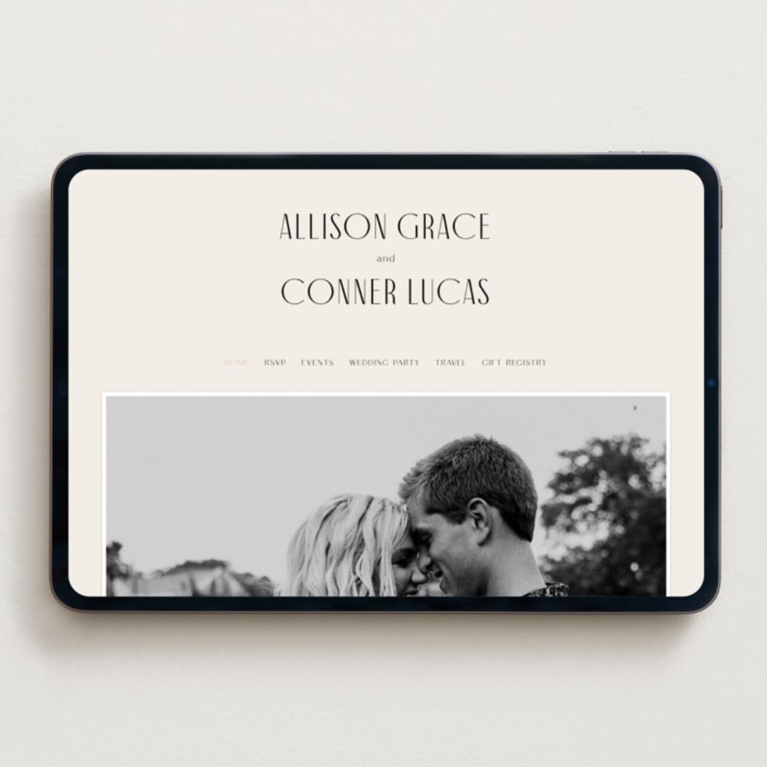 "All Type" - Wedding Website in Daydream by Pixel and Hank - Desktop Design